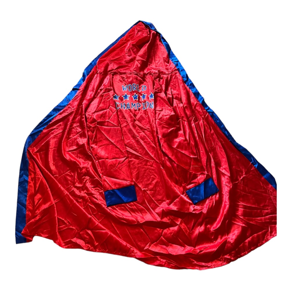 Rubie's World Champion Hooded Boxing Robe Costume Teen Adult Red - Picture 2 of 2